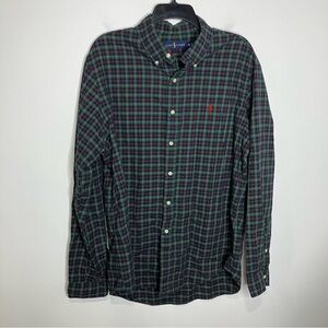 Ralph Lauren Green plaid button down shirt mens‎ XL Christmas plaid 100% cotton